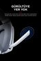 BLITZ Beyaz/Gri Wireless 2.4G+ Bluetooth Mikrofonlu Kablosuz Oyuncu Kulaklığı - 9