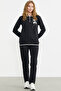 Black Knitwear Combined Zippered Tracksuit Set - 4