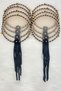 Glitter Bridal Tambourine Black, Bridesmaid Wedding Henna Night Circumcision Bachelorette Bride with Bell 25cm 1 Piece - 3