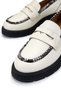 Women's Genuine Leather Beige Loafer Shoes - 4