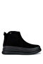 Women's Genuine Leather Black Suede Casual Boots