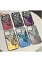 iPhone 15 Pro Max Compatible Butterfly Patterned Transparent or Silvery Case - 6