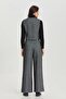 Black and White Striped Suit Pants Gray - 4