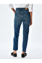 Mom Fit Jeans High Waist Narrow Fit Buttoned Pocket Cotton - Mom Fit Jeans - 4