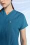 Lycra Bat Sleeve Nurse Uniform Single Top Turquoise - 3
