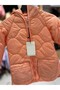 Hooded Quilted Girl's Coat - 5