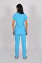Lycra Bat Sleeve Nurse Uniform Single Top Baby Blue - 3