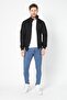 Men's Black Long Sleeve Front Zippered Cardigan - 4