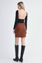 Suede Skirt with Elastic Waist - 5