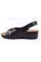 Dza37-1817 Black Daily Orthopedic Women's Sandals - 3