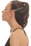 Women's Silver Color Lacquer Plated Single Stone Detailed Pendant Star Charm Earcuff & Cartilage Earrings - 3