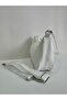 White Baguette Bag Women's Bag with Strap - 5