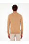 Dark Camel Slim Fit Button Polo Neck Knitwear Sweater 50300521-Vr214 - 5