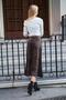 Women's Lightweight Thick Fabric High Waist Midi Length Bell Skirt - Leopard - 6