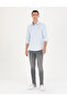 Light Blue Slim Fit Long Sleeve Shirt 50275684-Vr003 - 4