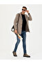 Beige Wool Blended Slim Fit Stitched Coat 50270887-Vr011 - 3