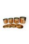 طقم توابل الزعفران النحاسي المطرز - 5