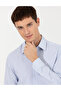 Blue Slim Fit Long Sleeve Shirt 50259484-Vr036