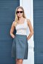 Square Neck Sleeveless Lycra Stylish Shiny Fabric Blouse Body-Stone - 2
