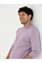 Dark Lilac Slim Fit Quarter Collar Basic Knitwear Sweater 50276158-Vr215 - 2