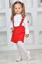 Girl's 23 April 29 October 19 May Performance Daily Dress Red Lycra Strap Salopet - 7