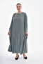 Light Khaki Green Medina Silk Soley Standard Butterfly Model Ferace Dress Size 36--60 - 5