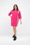 Women's Large Size Half Zipper Stripe Detailed Sports Dress 5277-25