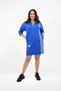 Women's Large Size Half Zipper Stripe Detailed Sports Dress 5277-25