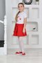 Girl's Bow Detail Red Flared Skirt Show 23 Apr 29 Oct 19 May Show - 3