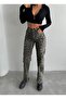 Women’s Leopard Printed High-Waist Stretch Fabric Wide-Leg Palazzo Pants - 5