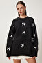 Bowknot Knitwear Sweater Black Lsv0001 - 2