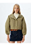 Crop Jacket Oversize Zippered Hooded Snap Button Waterproof - 3
