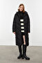 Hooded long puffer jacket