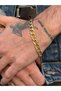 Cuba Chain Gold Color Stainless Steel Men's Bracelet - 4