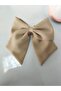 Automatic Clip-on Fabric Hair Clip with Bow and Tail