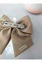 Automatic Clip-on Fabric Hair Clip with Bow and Tail - 2