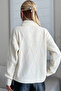 Turtleneck Low Long Sleeve Regular Fit Diamond Pattern Textured Style Lycra Knitwear Sweater - 2
