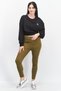 Women Sportswear Fit Brand Logo Sweatshirt, Black - 4