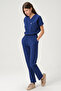 Lycra Scrubs Cobalt Blue Bat Sleeve Doctor Nurse Jersey Team