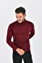 Half Fisherman Men's Sweater 8709 Claret Red - 2