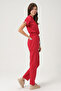 Lycra Scrubs Red Bat Sleeve Doctor Nurse Jersey Team - 7