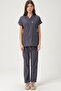 Lycra Scrubs Smoked Bat Sleeve Doctor Nurse Jersey Suit