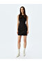 A-Line Neckline Pearl Detail Round Neck Sleeveless Mini Dress
