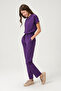 Lycra Scrubs Purple Bat Sleeve Doctor Nurse Jersey Suit - 5