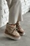 Frigo Beige Plush Lace Detail Women's Winter Boots - 4