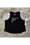 Women's Black Training Athlete Athlete Gym and Tonic Cropped Tank - 7