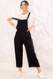 Women's Black Gardener Overalls ARM-20K001117 - 5