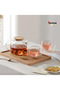 Bamboo Vacuum Lid Heat Resistant Glass Teapot with Strainer (1000 ml) Teapot - 4