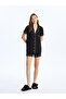Shirt Collar Plain Short Sleeve Women's Shorts Pajamas Set - 2