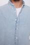 Men's Relax Fit Relax Fit 100% Cotton Denim Jeans Blue Buttoned Lapel Shirt - 4